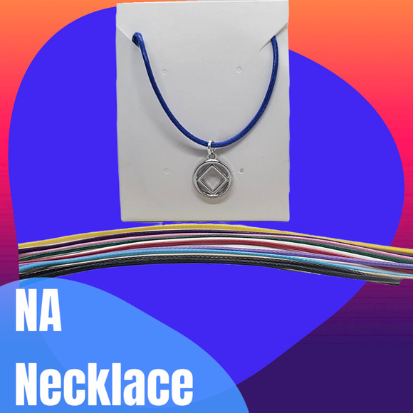 12 colors available Narcotics Anonymous adjustable charm necklace! NA jewelry. - Picture 2 of 6